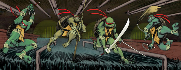 IDW' TMNT #1 (covers collage)